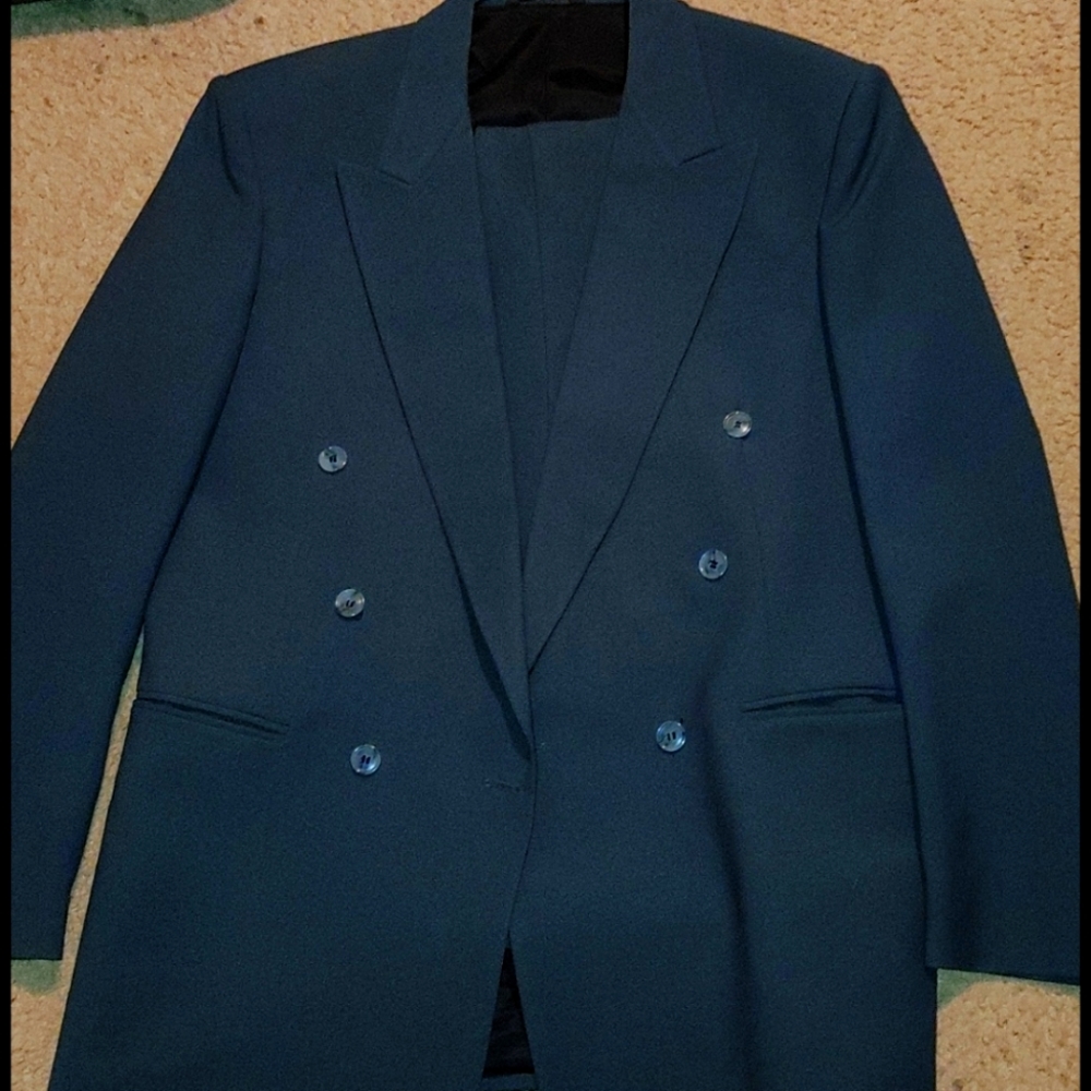 Primero size 36l bluish green suit